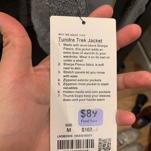 lululemon athletica Jackets & Coats - Trunk trek jacket BRAND NEW lululemon athletica Jackets & Coats - Trunk trek jacket BRAND NEW